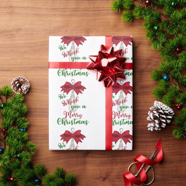 Whisk You Merry Christmas Wrapping Paper (Holiday Gift)