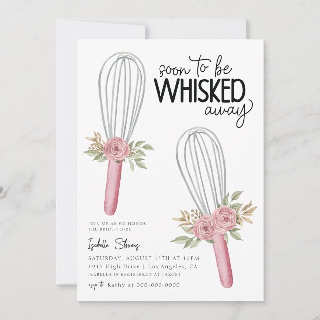 Whisked Away Baking Bridal Shower Invitation (Front)