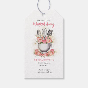 Whisked Away Baking Mixer Bowl Roses Bridal Shower Gift Tags