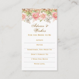 Whisked Away Bridal Shower Advice and Wishes Enclosure Card