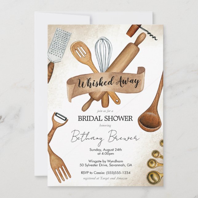 Whisked Away Bridal Shower Invitation (Front)