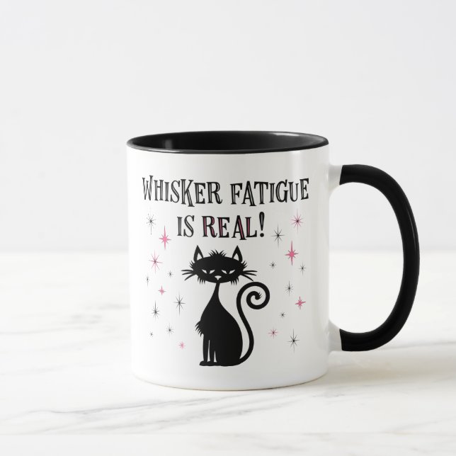 Whisker Fatigue Is Real Funny Cat Saying Mug (Right)