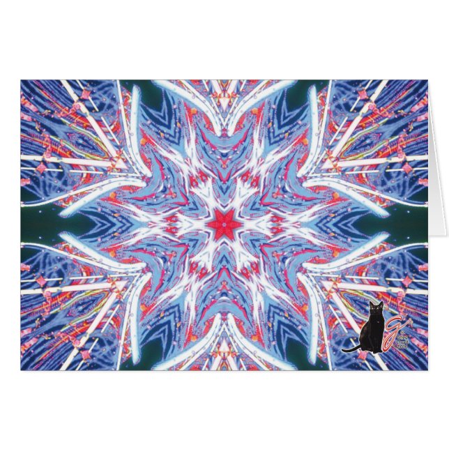 Whisker Kaleidoscope Greeting Card (Front Horizontal)