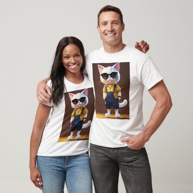 Whisker Whimsy Tee – Purrfectly Adorable White Cat (Unisex)