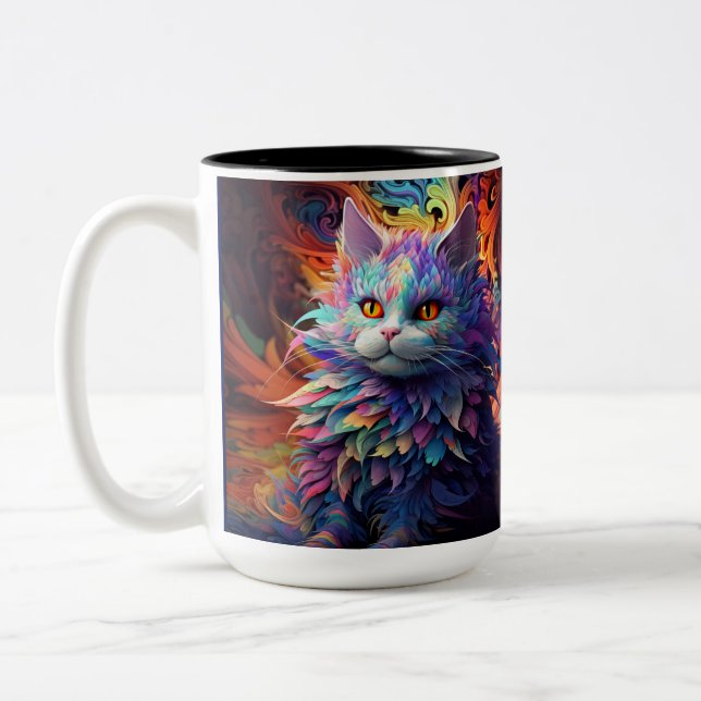 Whisker Wonder Two-Tone Coffee Mug (Left)