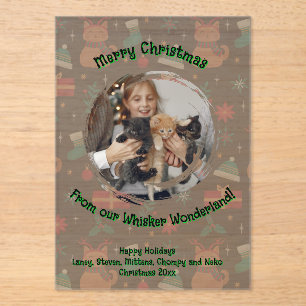 Whisker Wonderland Acrylic Photo Invitations