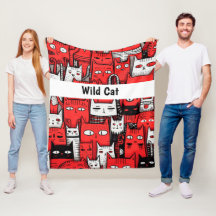 Whisker Wonderland: Red White Black Cat Lovers