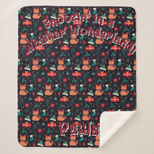 Whisker Wonderland Sherpa Blanket