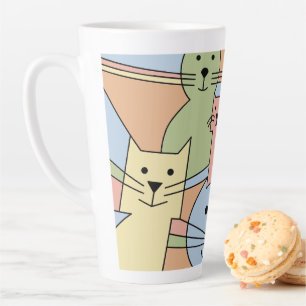 Whisker Wonders' Cats Latte Mug