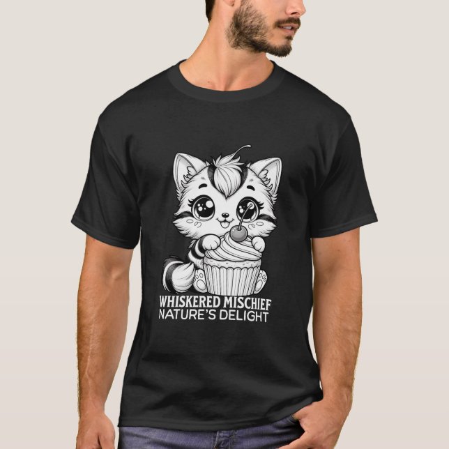 Whiskered mischief nature's delight T-Shirt (Front)