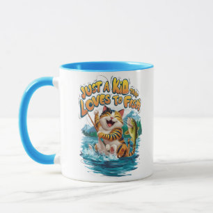 Whiskered Purrfection: A Feline Fishermans Delight Mug