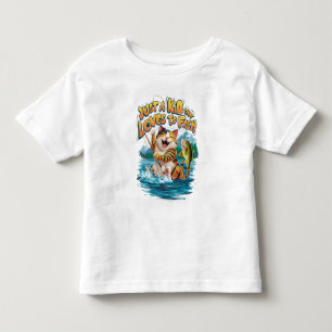 Whiskered Purrfection: A Feline Fishermans Delight Toddler T-Shirt