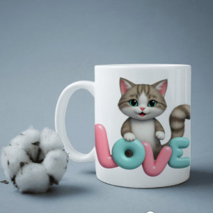 Whiskered Wonders: My Best Cat Saga Minimalist Two-Tone Coffee Mug