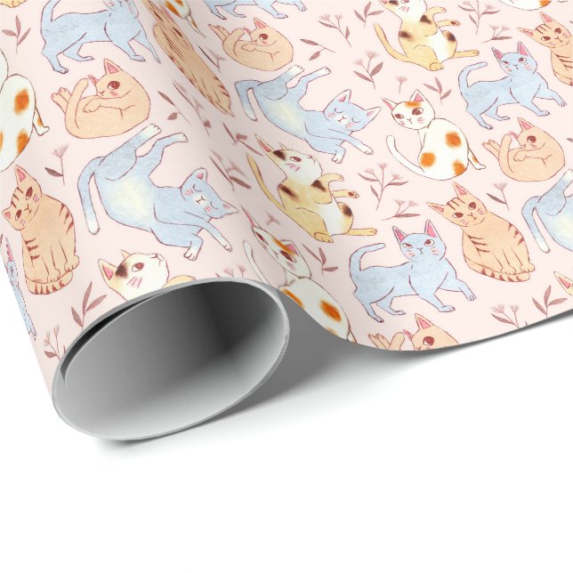 Whiskers and Blooms Wrapping Paper (Roll Corner)