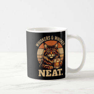 Whiskers and Neat Funny Cat Lover Drinker Coffee Mug