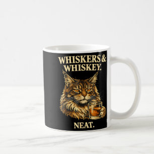 Whiskers and Neat Funny Cat Lover Drinker Coffee Mug