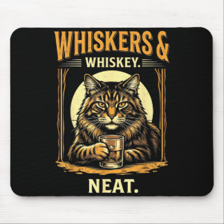 Whiskers and Neat Funny Cat Mouse Mat