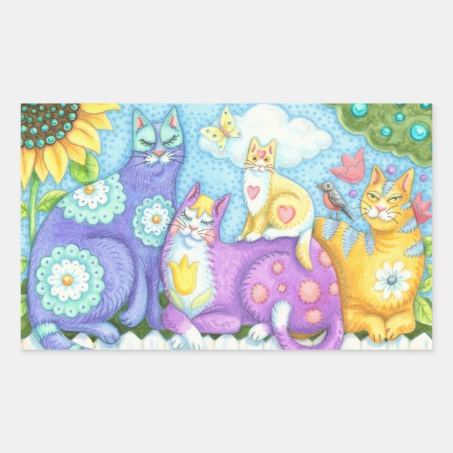 Whiskers And Purrs, CAT FRIENDS STICKERS Sheet (Front)