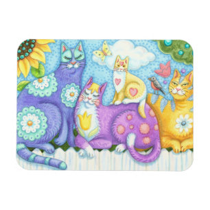 Whiskers And Purrs, HAPPY CAT FRIENDS MAGNET