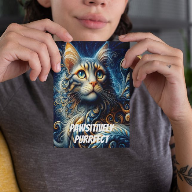 Whiskers and Sapphire: A Cats Blue-Eyed Gaze Postcard (Creator Uploaded)