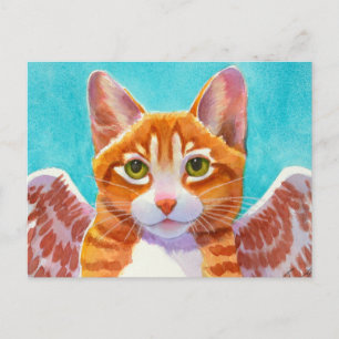 Whiskers, Angel Cat Postcard