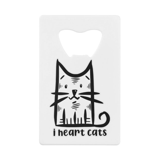 Whiskers Cat, I heart cats (Front)