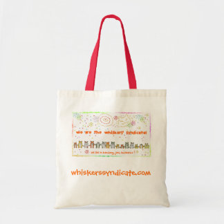 whiskers' fireworks cats budget tote bag