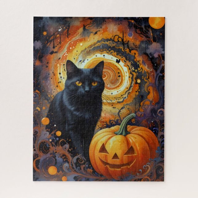 Whiskers in the Halloween Whirl Jigsaw Puzzle (Vertical)