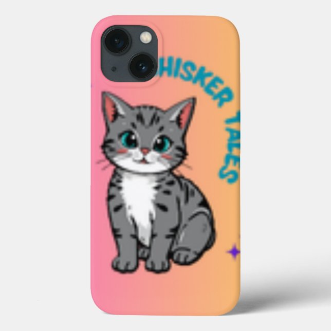 Whiskers & Tales Cute Cat Storybook Phone Case (Back)