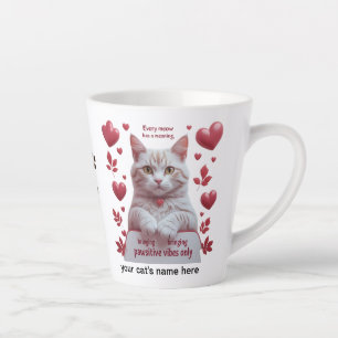 Whiskers & Warmth – 12 oz Latte Mug with Pawsitive