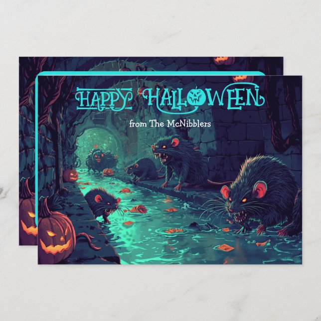 Whiskers & Witches: The Sewer Soirée Card (Front/Back)