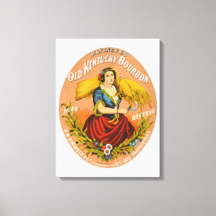 Whiskey Advertising Label, Circa 1860. Canvas Print
