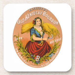 Whiskey Advertising Label, Circa 1860. Coaster