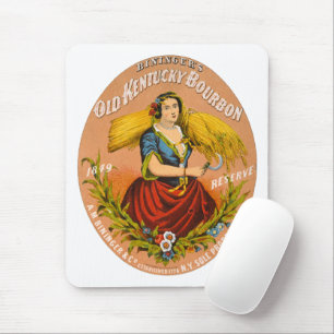 Whiskey Advertising Label, Circa 1860. Mouse Mat