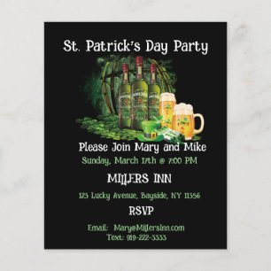 Whiskey And Beer St. Patrick's Day Party Flyer
