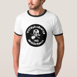 Whiskey and Stitches Men's Ringer Tee