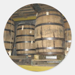 Whiskey Barrels Classic Round Sticker
