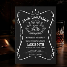 Whiskey Black White Label Old No. 50th Birthday