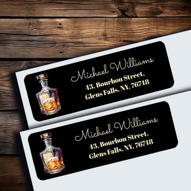 Whiskey Bottle Glass Return Address (Creator Uploaded)
