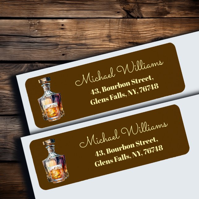 Whiskey Bottle Glass Return Address (Creator Uploaded)