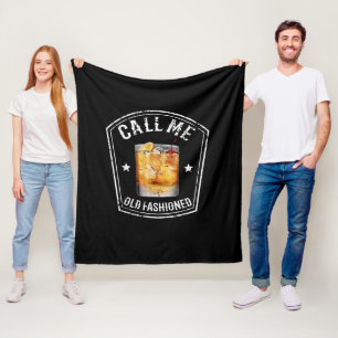 Whiskey Calls Me Old Fashioned Fleece Blanket