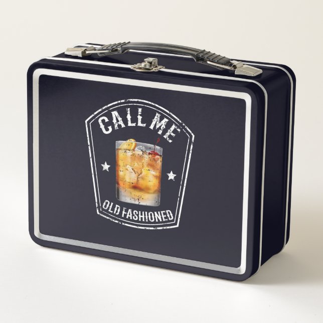 Whiskey Calls Me Old Fashioned Metal Lunch Box (Front)