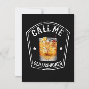Whiskey Calls Me Old Fashioned Thank You Card