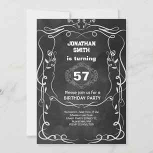 Whiskey celebration birthday party invitation