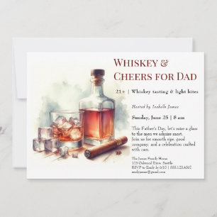 Whiskey & Cheers – Editable Father’s Day  Invitation