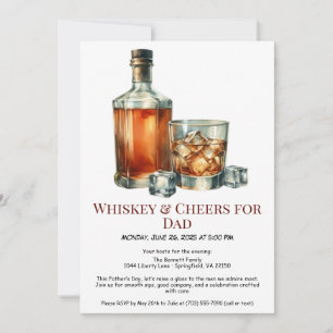 Whiskey & Cheers for Dad – Father’s Day Invitation