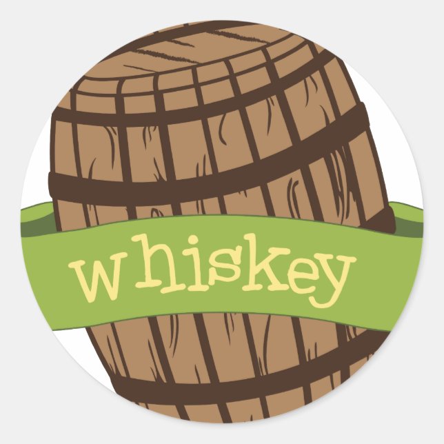 Whiskey Classic Round Sticker (Front)