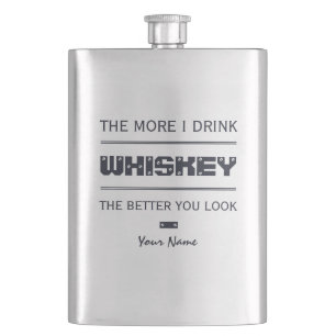 WHISKEY custom monogram flask