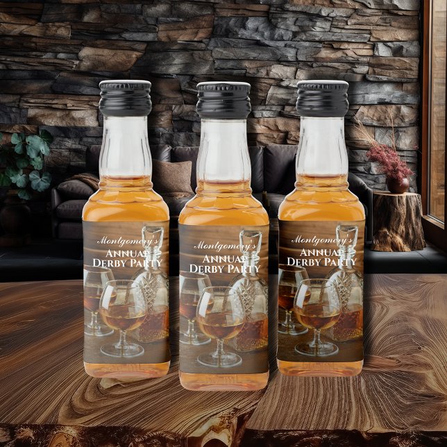 Whiskey Decanter Derby Party Mini Liquor Bottle Label (Whiskey Decanter Derby Party Mini Liquor Bottle Labels)