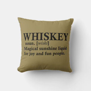 Whiskey definition funny drinking quotes cushion